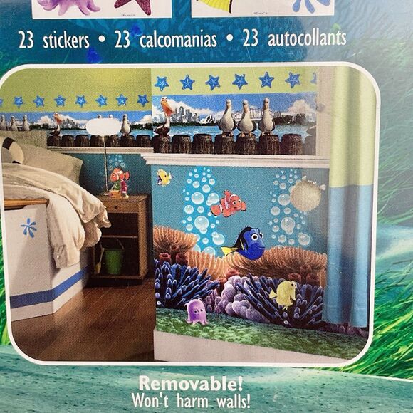 Disney Pixar Finding Nemo Removable 17.25” Pre-Pasted Border & Stickers New - Picture 3 of 8
